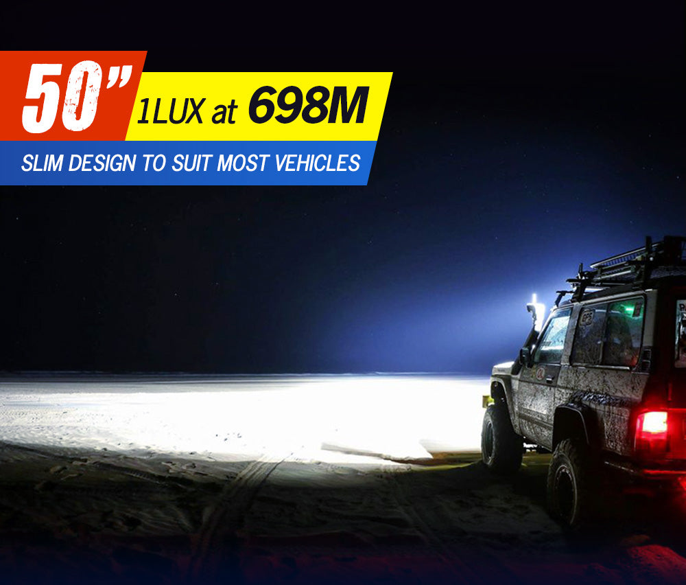 Lightfox 50inch Osram LED Light Bar Curved Combo Beam Driving Offroad 4WD Suv