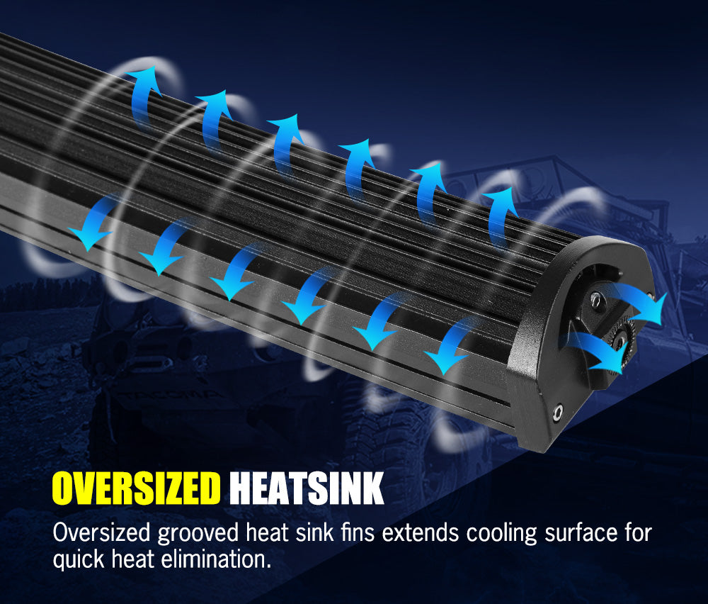 Lightfox 50inch Osram LED Light Bar Curved Combo Beam Driving Offroad 4WD Suv