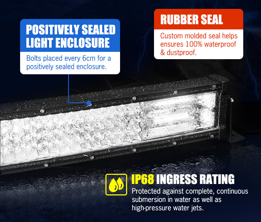 Lightfox 50inch Osram LED Light Bar Curved Combo Beam Driving Offroad 4WD Suv