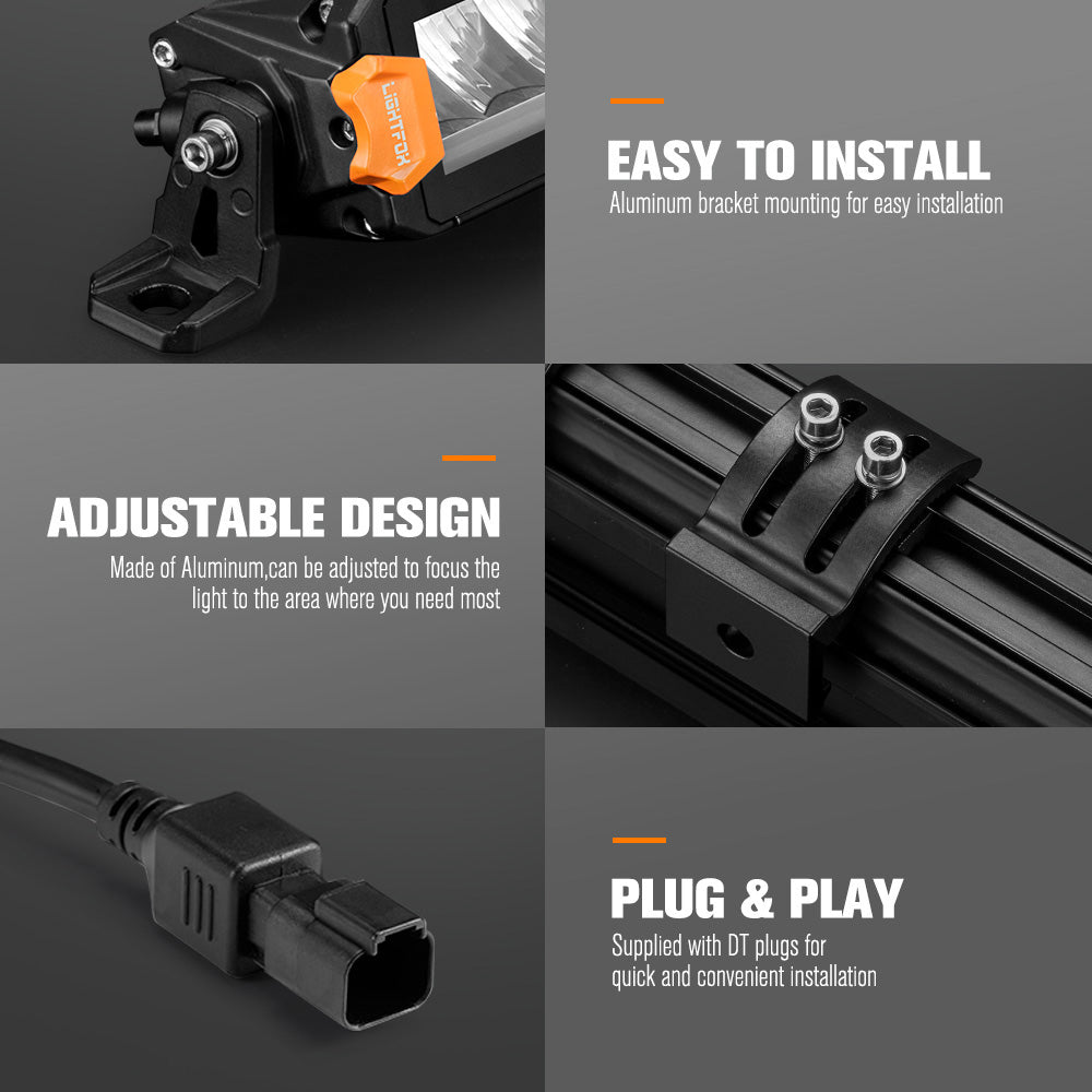 Lightfox 12" Vertex Series LED Light Bar DRL Combo Beam Driving Lamp Offroad 4WD