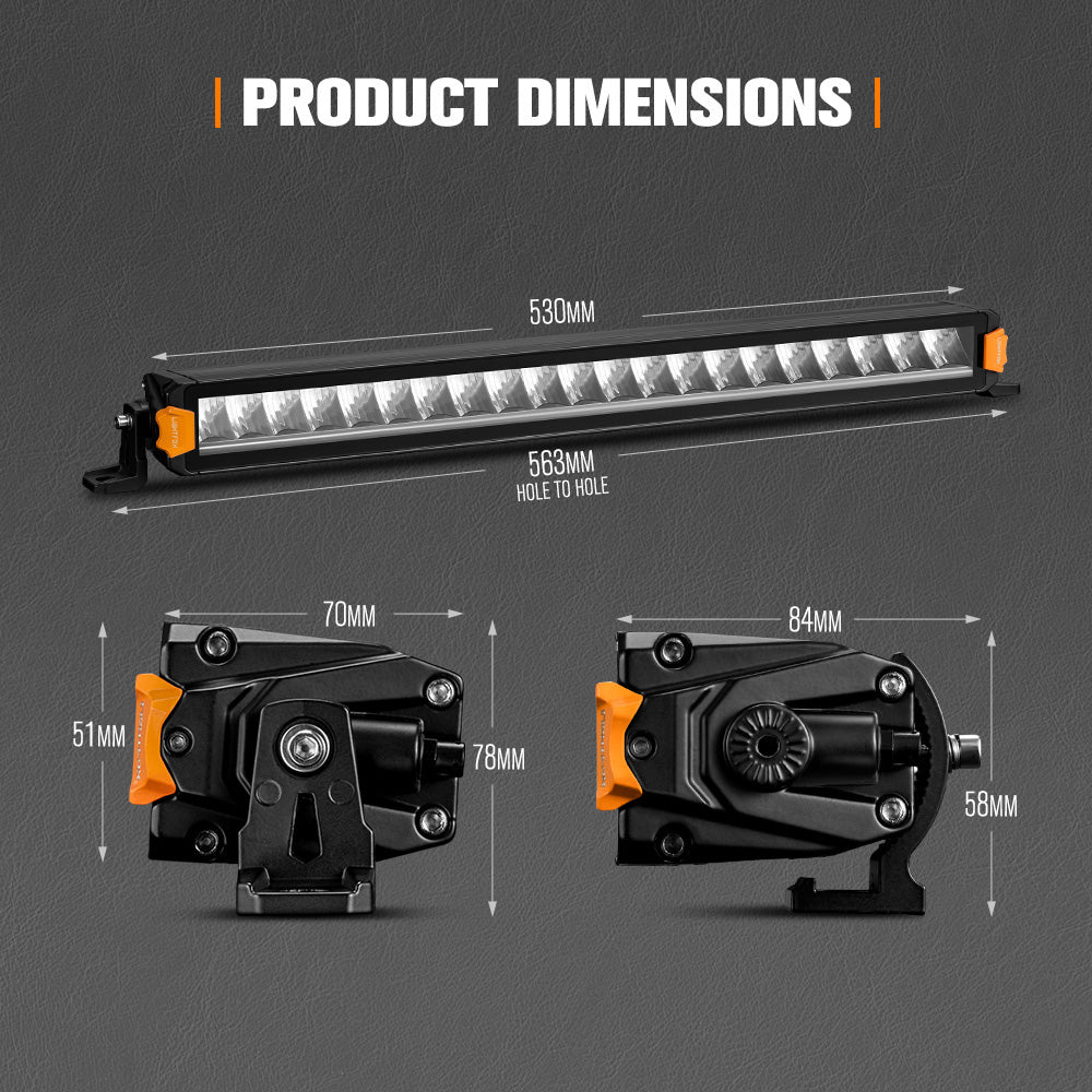 Lightfox 21" Vertex Series LED Light Bar DRL Combo Beam Driving Lamp Offroad 4WD