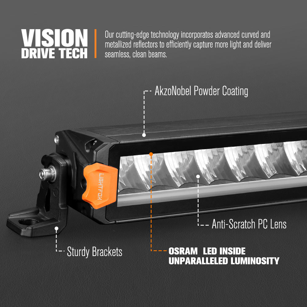 Lightfox 32" Vertex Series LED Light Bar DRL Combo Beam Driving Lamp Offroad 4WD