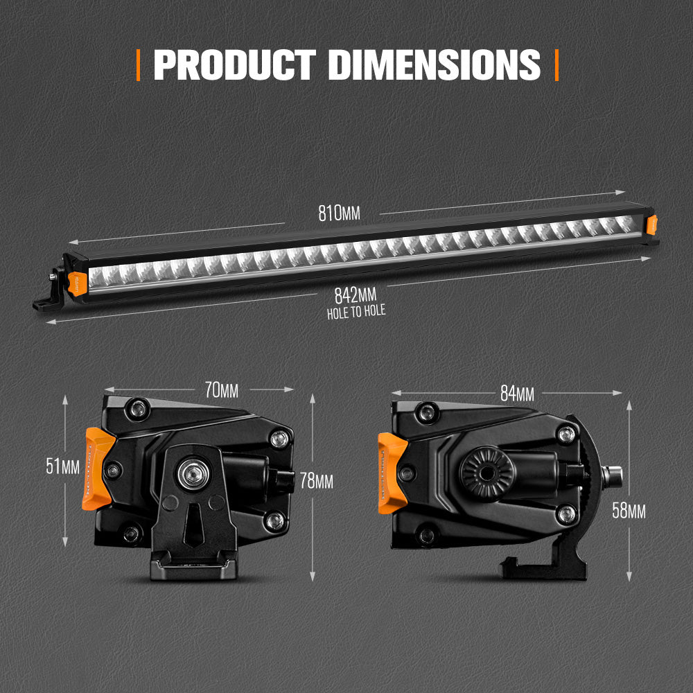 Lightfox 32" Vertex Series LED Light Bar DRL Combo Beam Driving Lamp Offroad 4WD