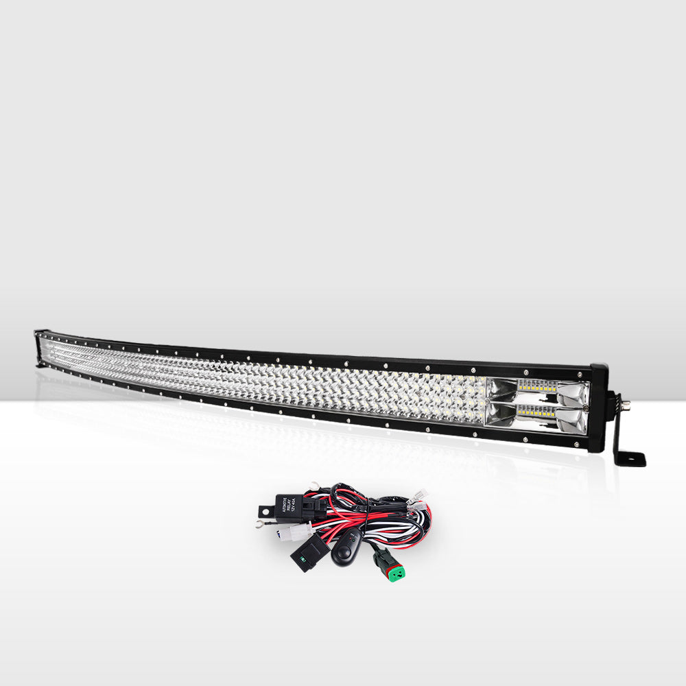 Lightfox 50inch Osram LED Light Bar Curved Combo Beam Driving Offroad