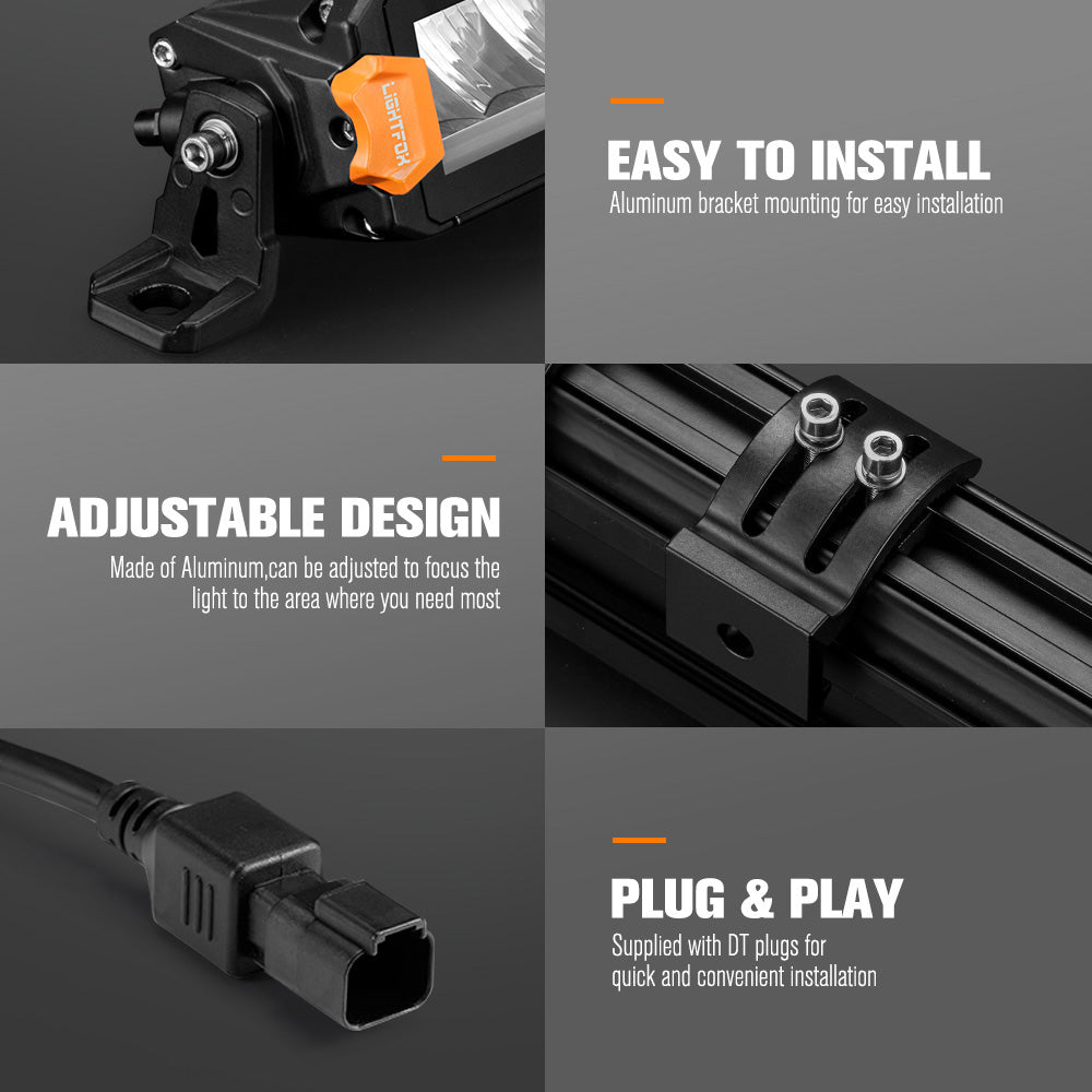 Lightfox 50" Vertex Series LED Light Bar DRL Combo Beam Driving Lamp Offroad 4WD