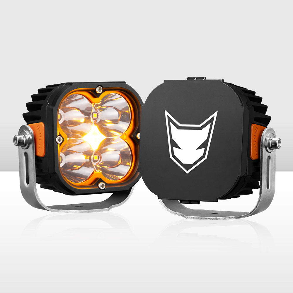 LIGHTFOX Cygnus Pair 5inch Osram LED Pod Lights 1Lux@396m 7,053Lumens