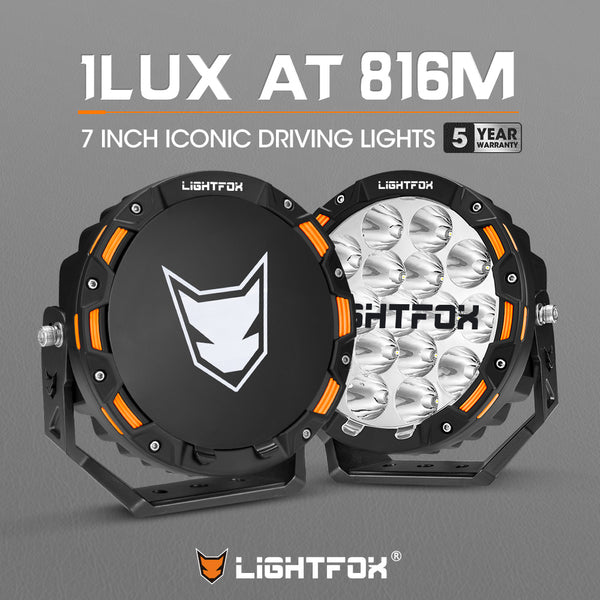 LIGHTFOX OSRAM Driving Spot Lights LED 7inch 1Lux@816m(Pair)