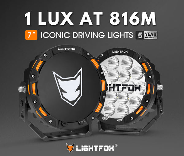 LIGHTFOX OSRAM Driving Spot Lights LED 7inch 1Lux@816m(Pair)