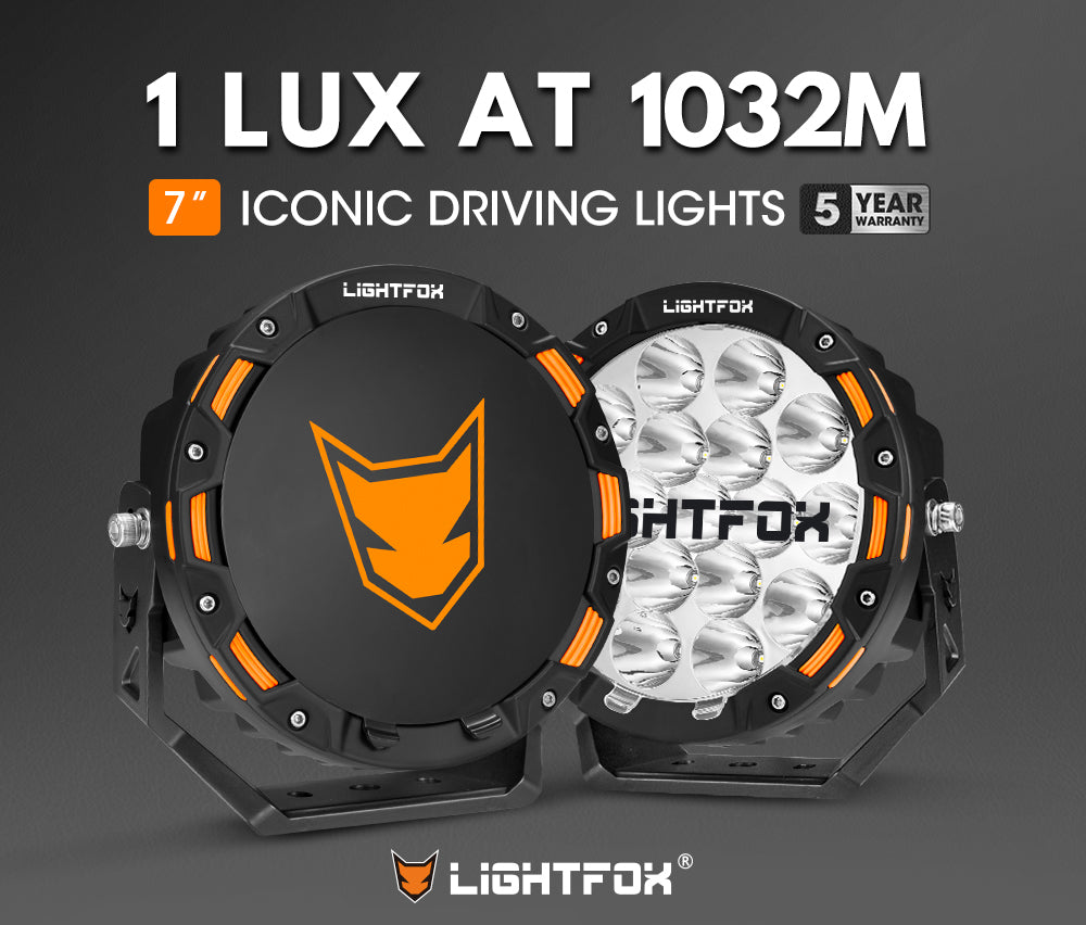LIGHTFOX OSRAM Driving Spot Lights LED 7inch 1Lux@1,032m(Pair)