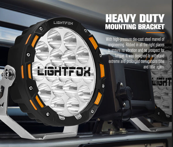 LIGHTFOX 7inch OSRAM LED Driving Spot Lights 1Lux@816m(Pair) 12,603Lumens