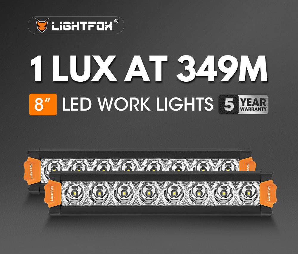 Vega Series Pair 8inch Osram LED Light Bar 1Lux @349m 6,204 Lumens