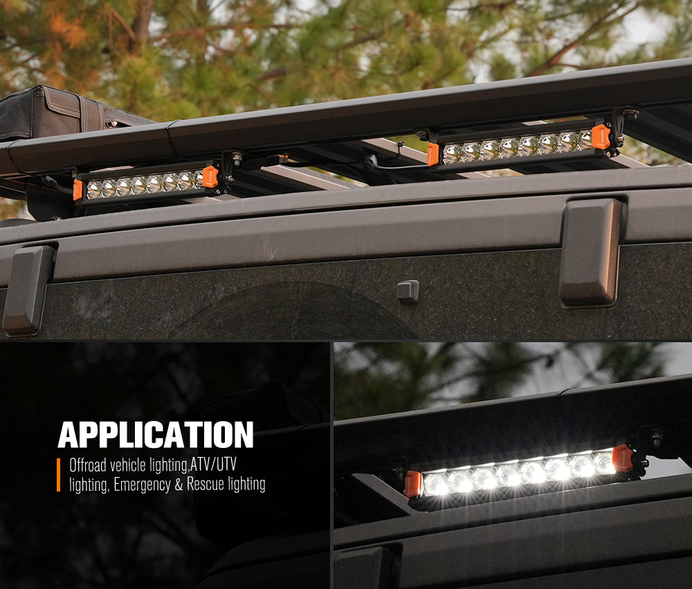 Vega Series Pair 8inch Osram LED Light Bar 1Lux @ 606m 8,856 Lumens