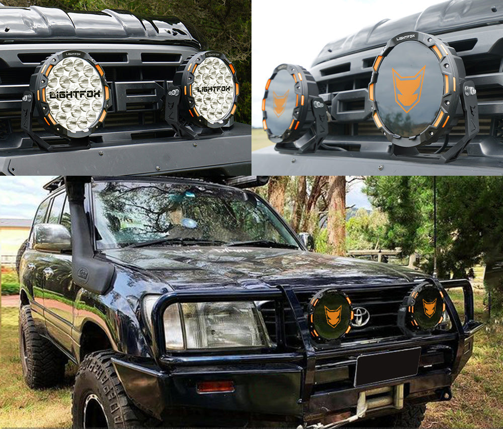 Iconic Series Pair 9inch Osram LED Driving Light 1Lux @1,442m 18,672Lumens