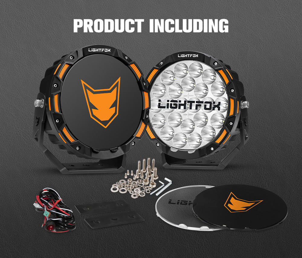 Iconic Series Pair 9inch Osram LED Driving Light 1Lux @1,442m 18,672Lumens