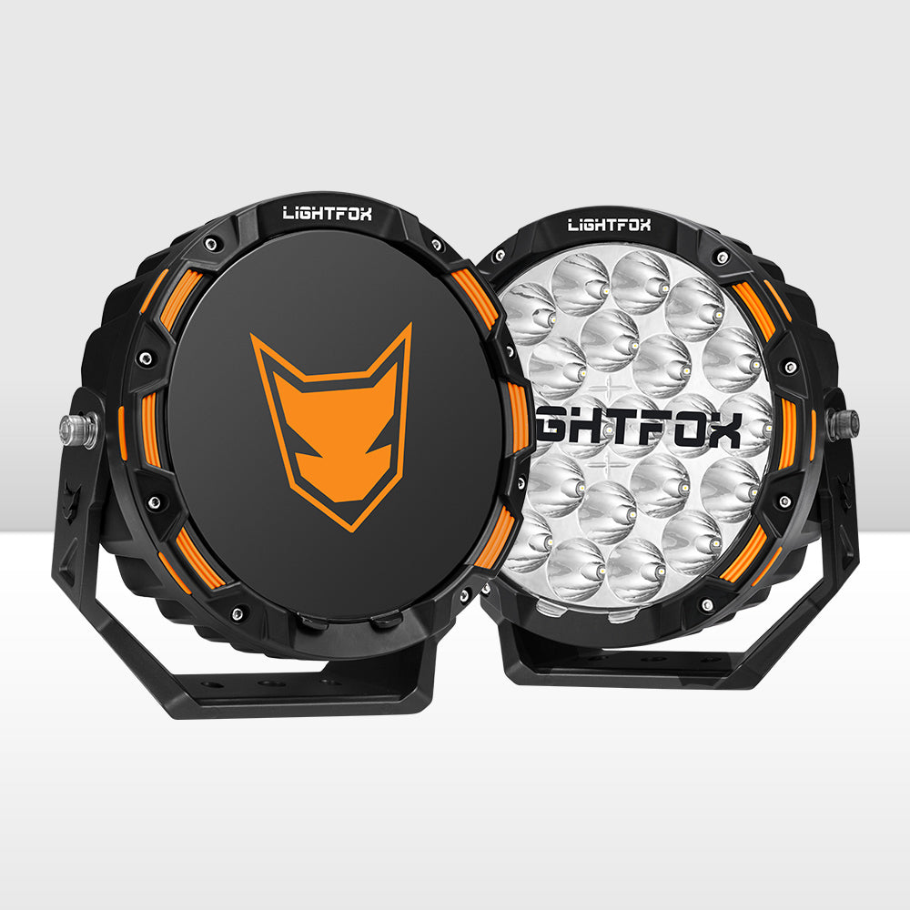 Iconic Series Pair 9inch Osram LED Driving Light 1Lux @1,442m 18,672Lumens