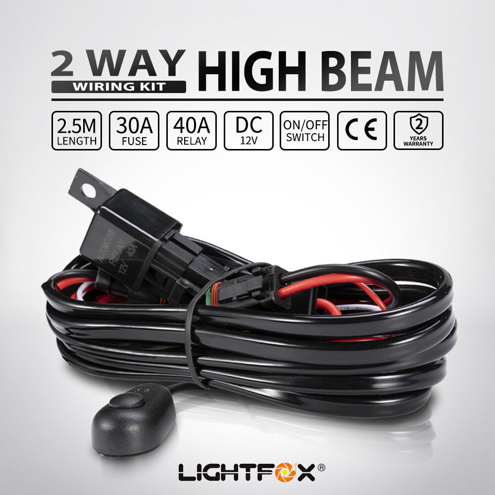2 Way High Beam Wiring Loom Harness