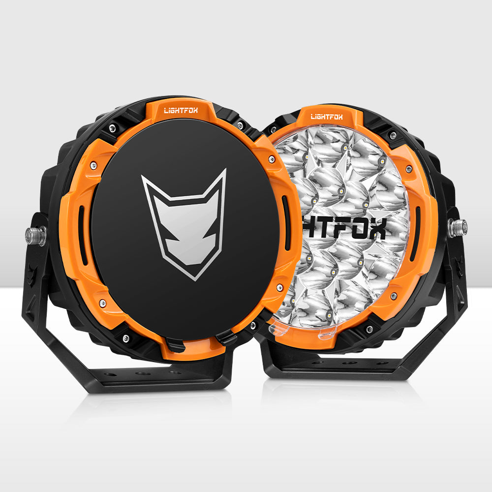 LIGHTFOX 7 inch Osram LED Driving Lights 1Lux @ 1,680m 13,600Lumens