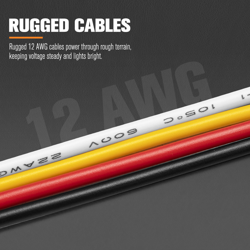 Lightfox 40A High Beam Wiring Harness With DT 3-Pin Connectors Fit LED Pod Light