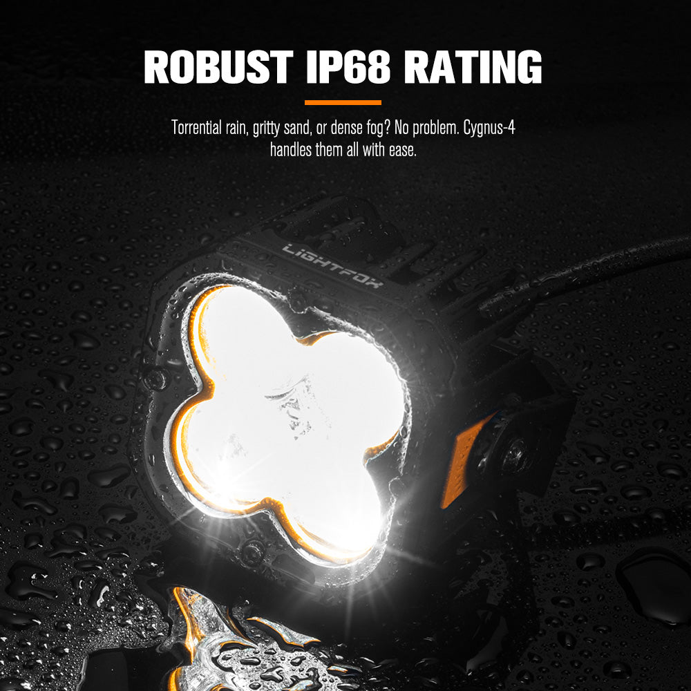 LIGHTFOX Pair 3inch Cygnus-4 Osram LED Pod Lights w/ 3 pin DT Connector 1Lux@380m 3,834LM