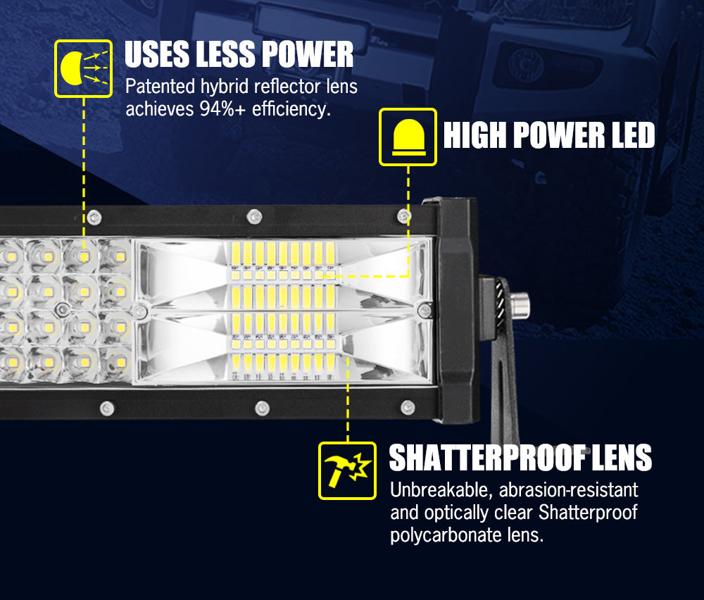 Lightfox 50inch Osram LED Light Bar Curved Combo Beam Driving Offroad 4WD Suv