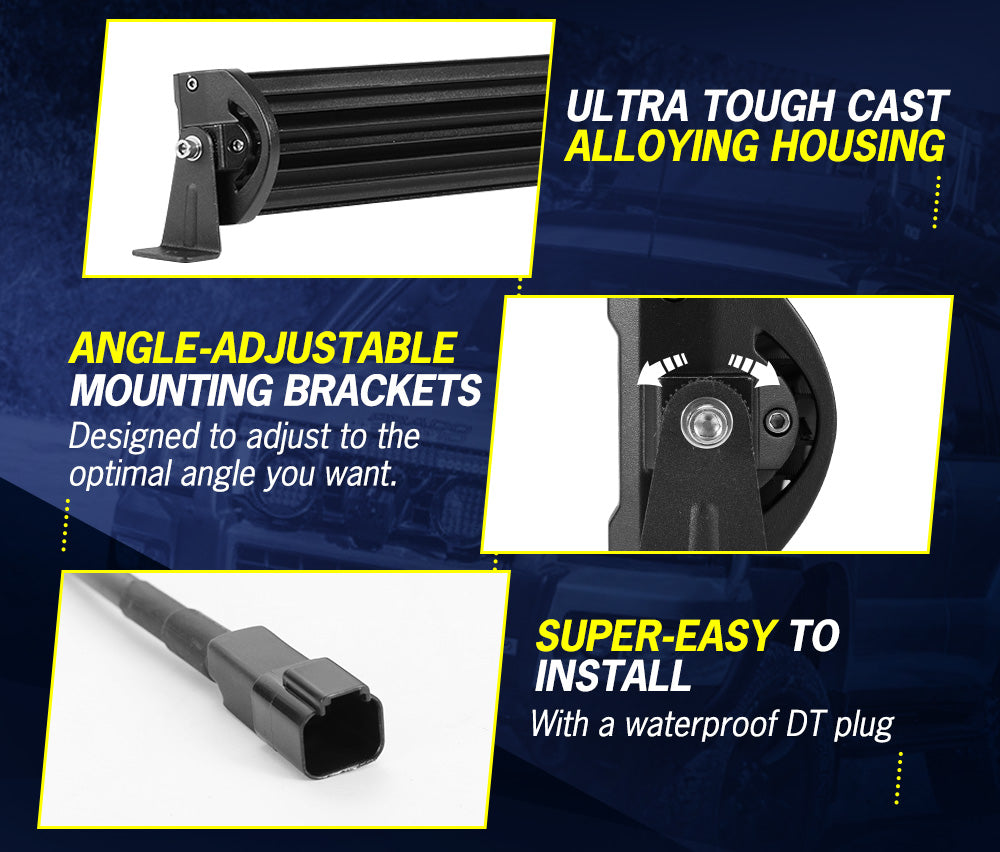 Lightfox 50inch Osram LED Light Bar Curved Combo Beam Driving Offroad 4WD Suv