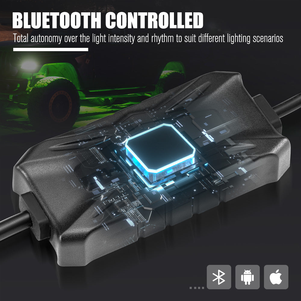 LIGHTFOX RGBW LED Rock Lights - 8 Pack – lightfoxau
